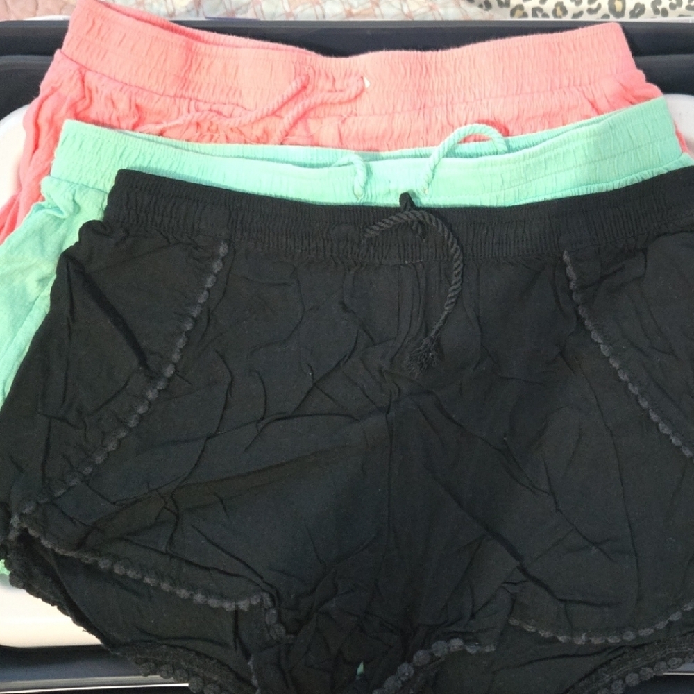 Kids Black, Green, and Pink Shorts Brands Zara & Old Navy
